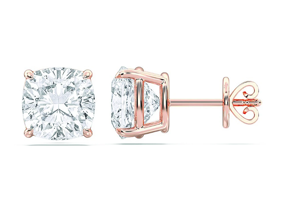 3ct Cushion Stud Earrings catalog reference image
