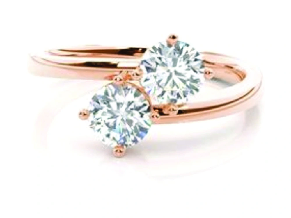 0.5ct Dual-Stone Bypass Ring catalog reference image