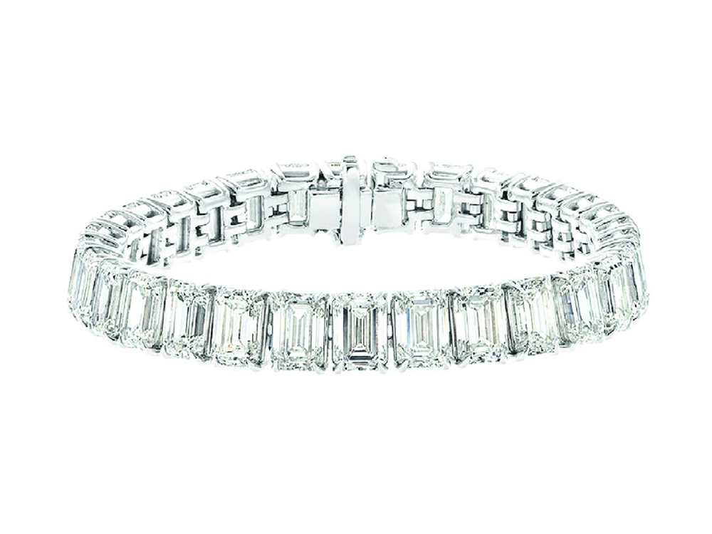 10ct Emerald North-South Tennis Bracelet catalog reference image