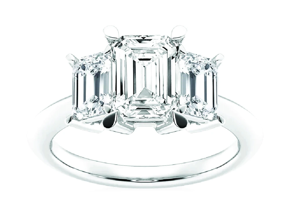 2ct Emerald Three-Stone Ring catalog reference image