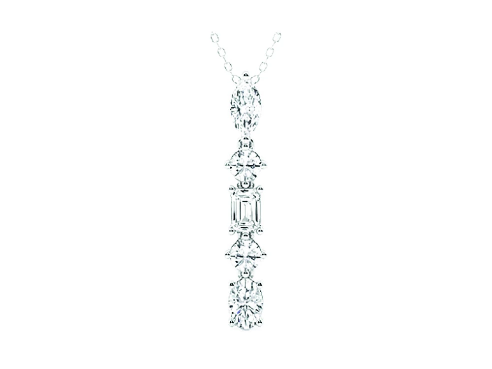 2ct Fancy Five-Stone Drop Pendant catalog reference image
