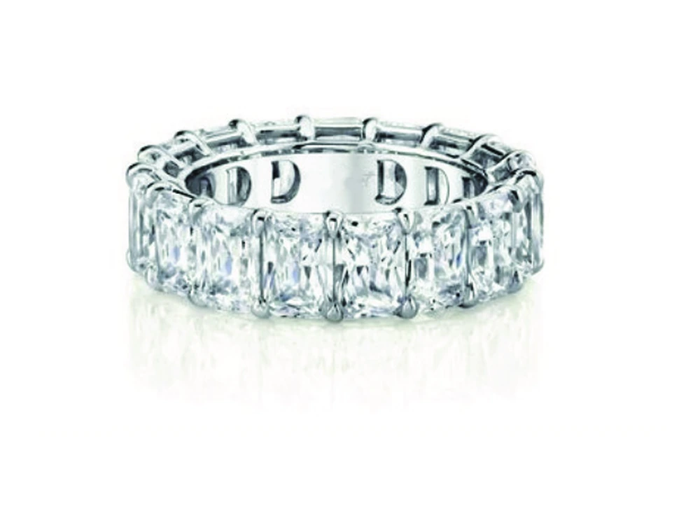 3ct Radiant Eternity Band catalog reference image
