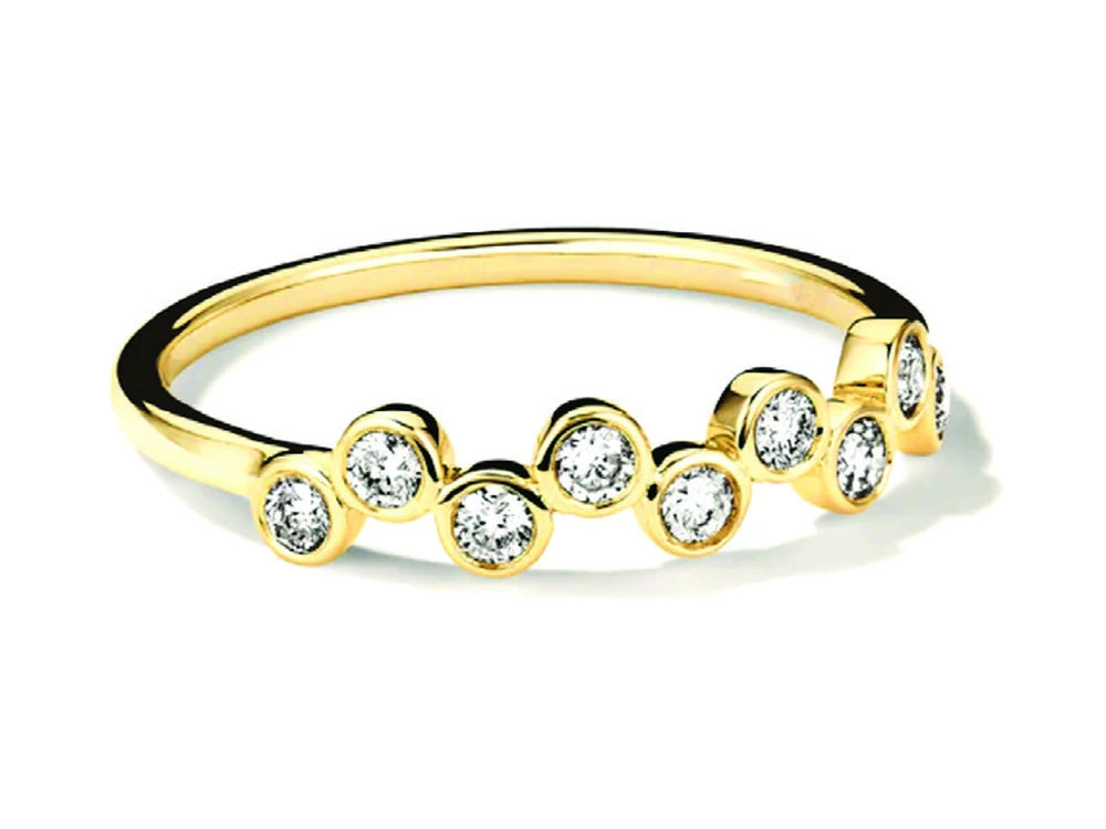 0.25ct Round Bezel Diamond Bubble Ring catalog reference image