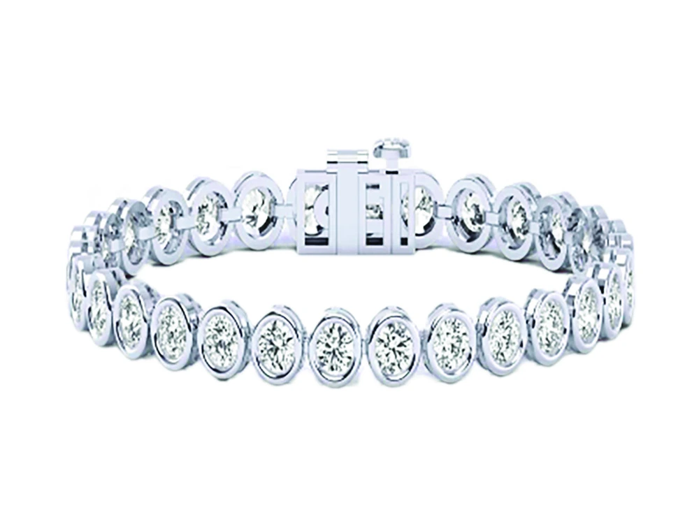 10ct Round Bezel Tennis Bracelet catalog reference image