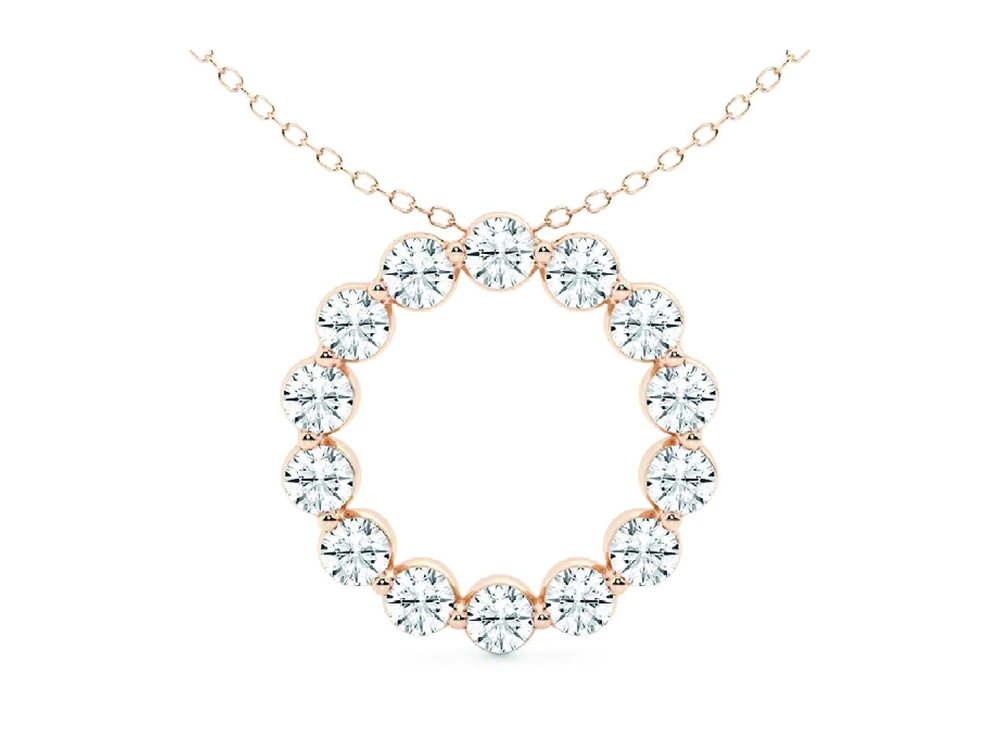2ct Round Diamond Circle Pendant catalog reference image