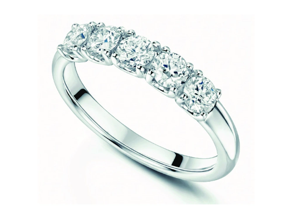 1ct Round Five-Stone Ring catalog reference image