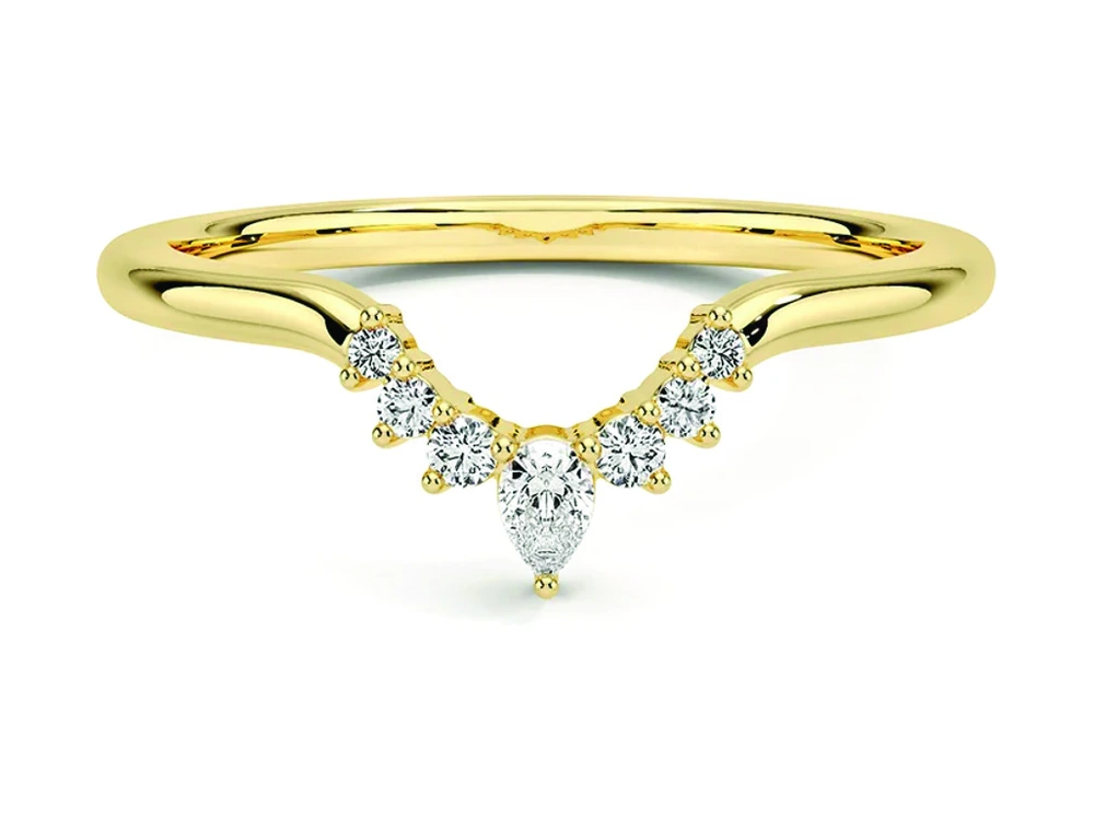 0.5ct Round and Pear Chevron Ring catalog reference image