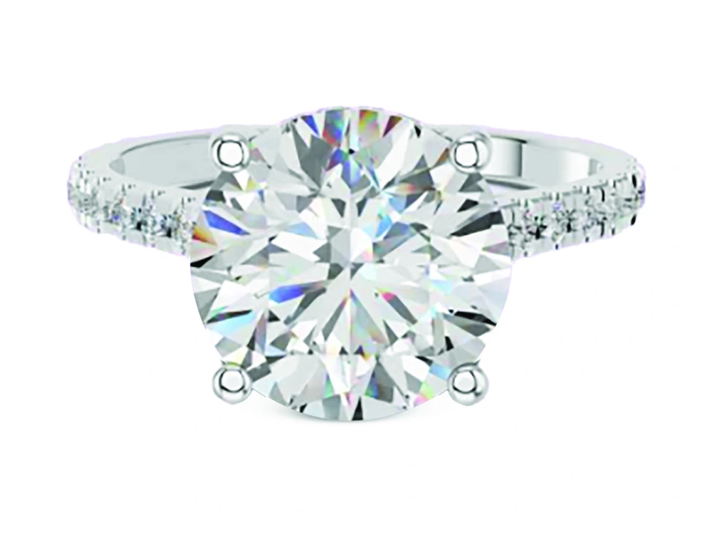 2ct Round Solitaire Pavé Ring catalog reference image