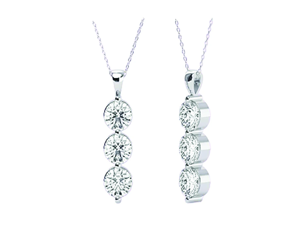 0.5ct Round Three-Stone Pendant catalog reference image