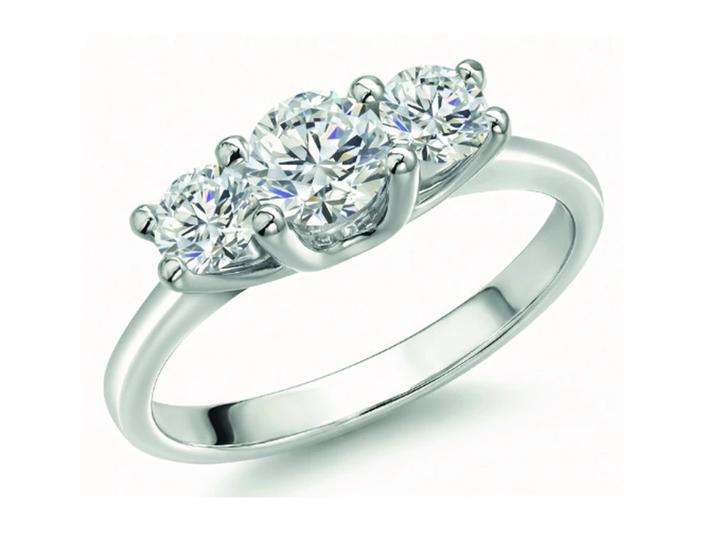 2ct Round Three-Stone Ring catalog reference image