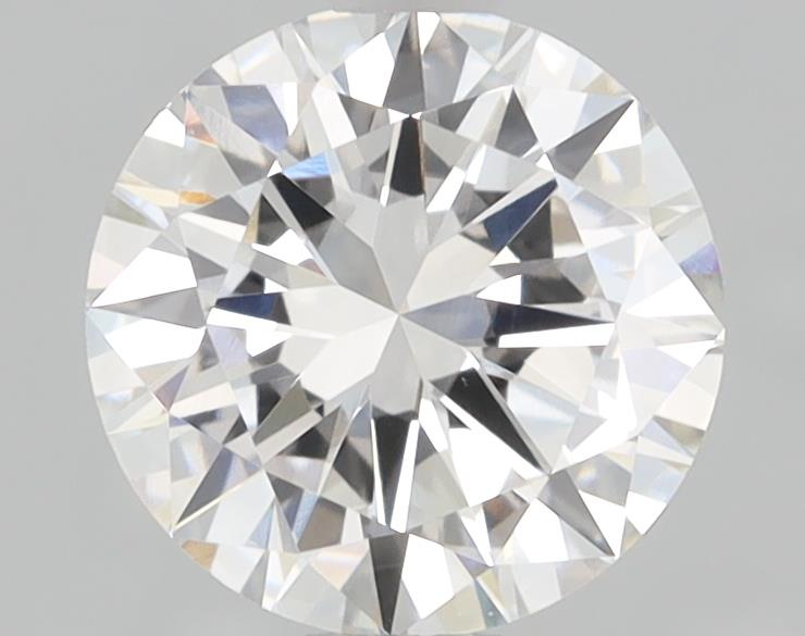 1.01ct round F/VS1 lab-grown diamond, 6.50-6.48mm, excellent cut and clarity.