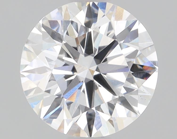 1.02ct round F/VS1 lab-grown diamond, 6.41-6.40mm, excellent cut and clarity.