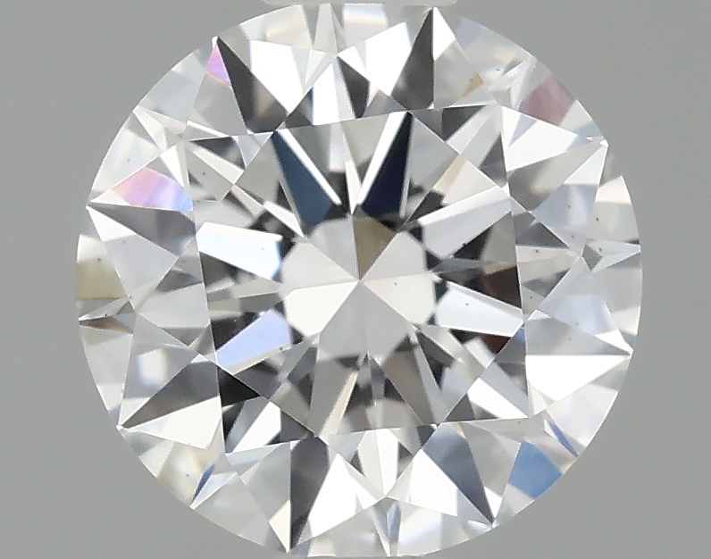 1.08ct round D/VS2 lab-grown diamond, 6.63mm, IGI certified.