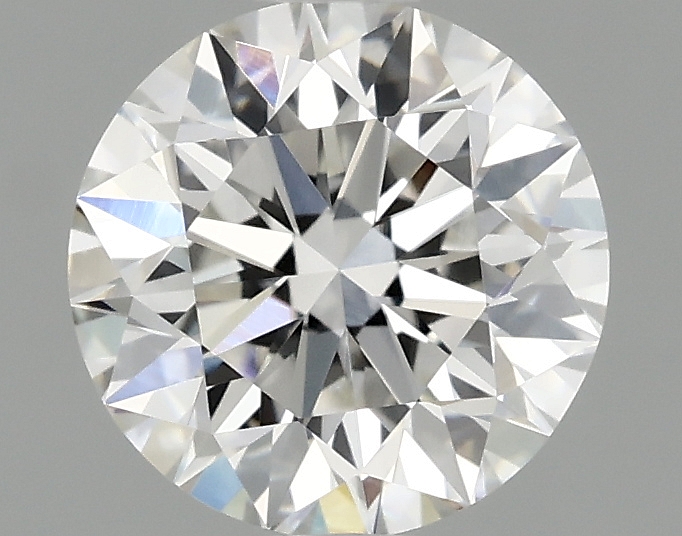 1.1ct round F/VVS1 lab-grown diamond, 6.53mm, IGI certified.