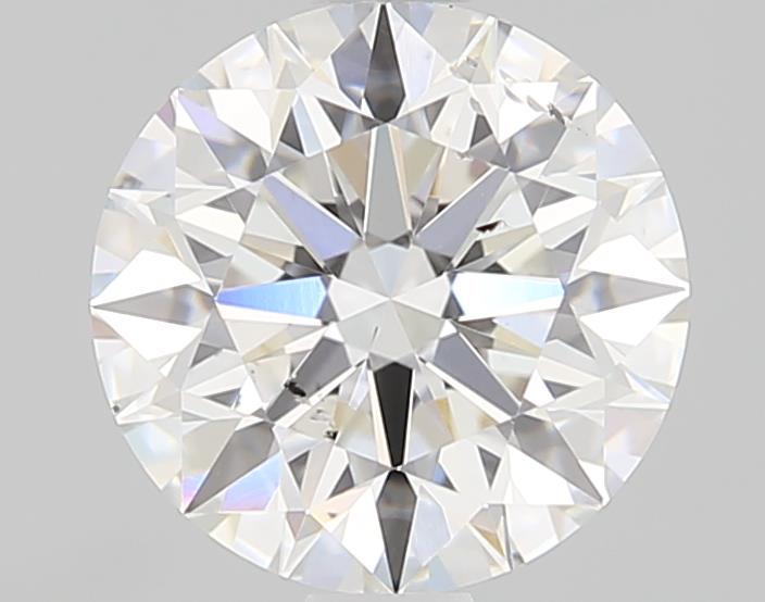 1.27ct round F/SI1 lab-grown diamond, no certification, loose stone.