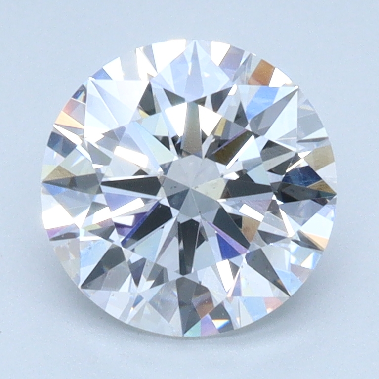 1.51ct round D/VS2 lab-grown diamond, 7.45mm, IGI certified.