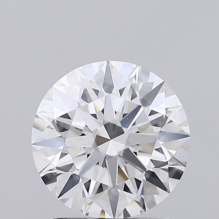 1.56ct round lab-grown diamond, D color, VS1 clarity, IGI certified.