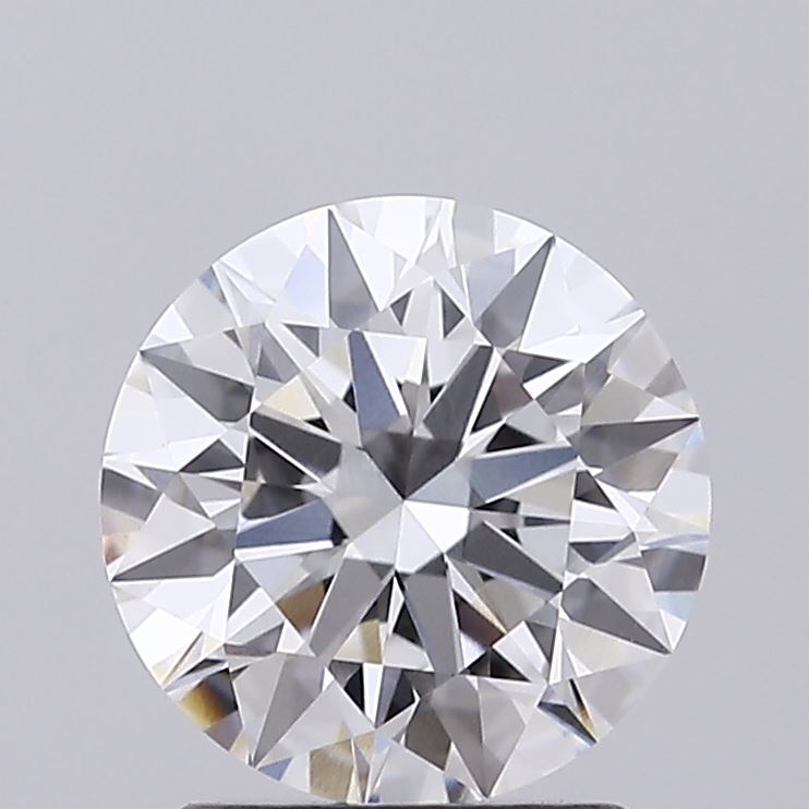 1.66ct round E/VVS2 lab-grown diamond, 7.53mm, IGI certified.