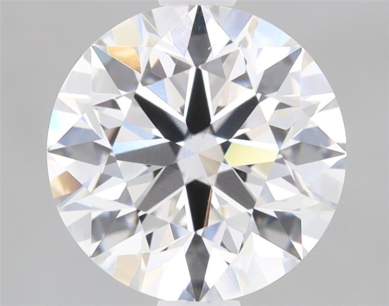 1.7ct round F/VVS2 lab-grown diamond, IGI certified, 7.58-7.63mm.