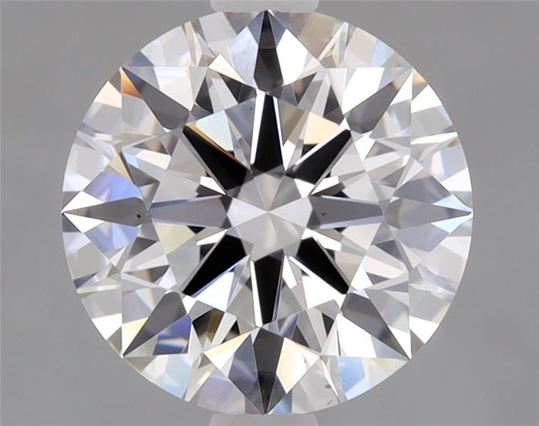 1.75ct round F/VVS2 lab-grown diamond, ID cut grade, IGI certified.