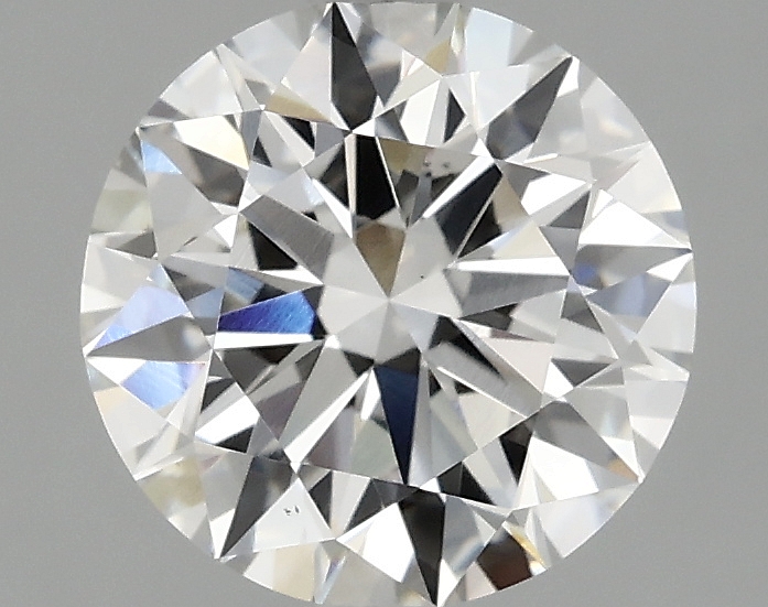 2ct round F/VS1 lab-grown diamond, 8.03mm, IGI certified.
