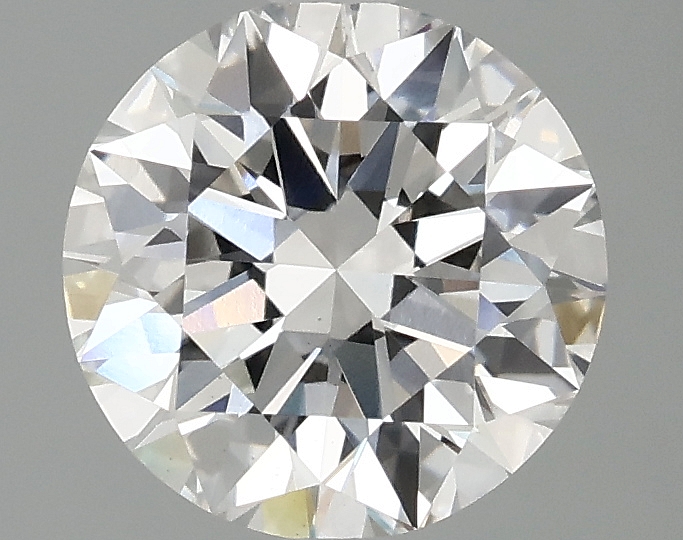 2ct round F/VS1 lab-grown diamond, 8.06mm, IGI certified.
