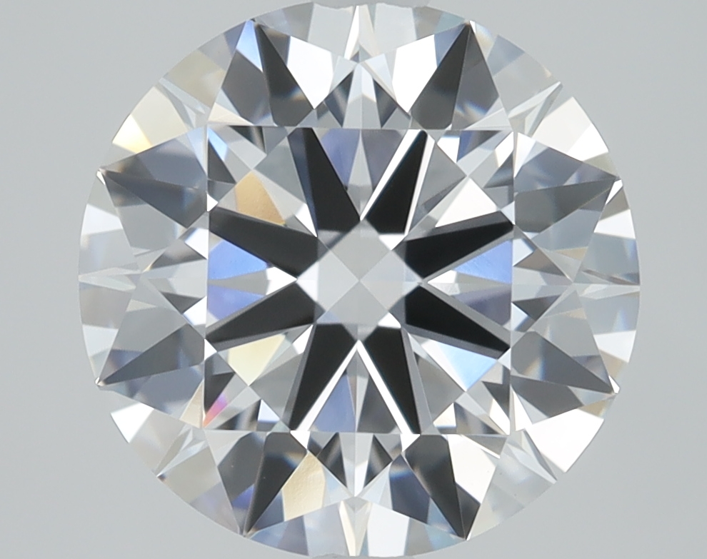 2.01ct round F/VVS2 lab-grown diamond, 8.11mm, IGI certified.