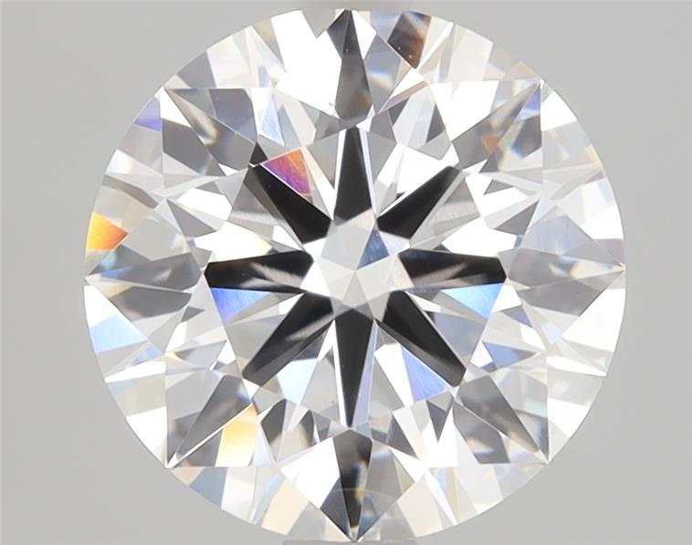 2.02ct round F/VS1 lab-grown diamond, ID cut grade, IGI certified.