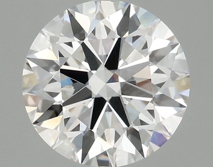 2.04ct round F/VVS1 lab-grown diamond, 8.06mm, IGI certified.