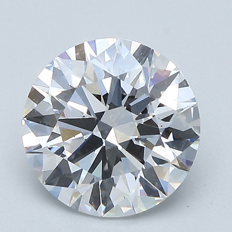 2.06ct round D/VS2 lab-grown diamond, 8.20mm, IGI certified.