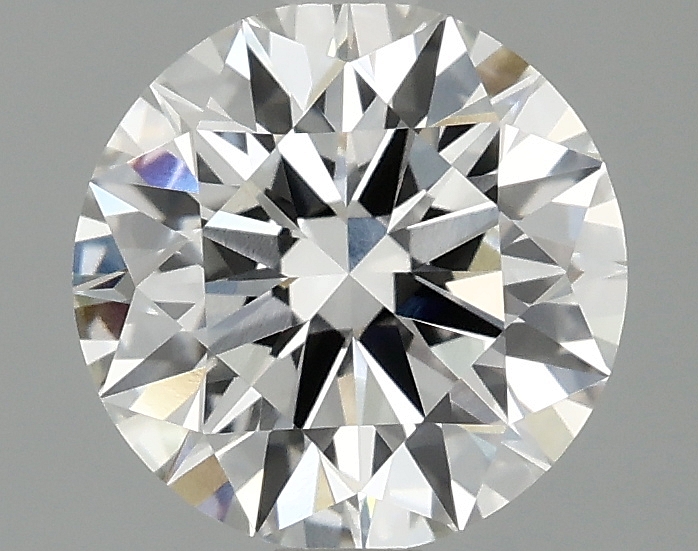 2.06ct round F/VVS2 lab-grown diamond, 8.13mm, IGI certified.