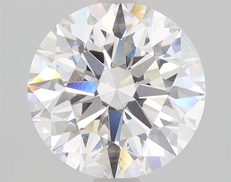 2.06ct round F/VS1 lab-grown diamond, ID cut grade, IGI certified.