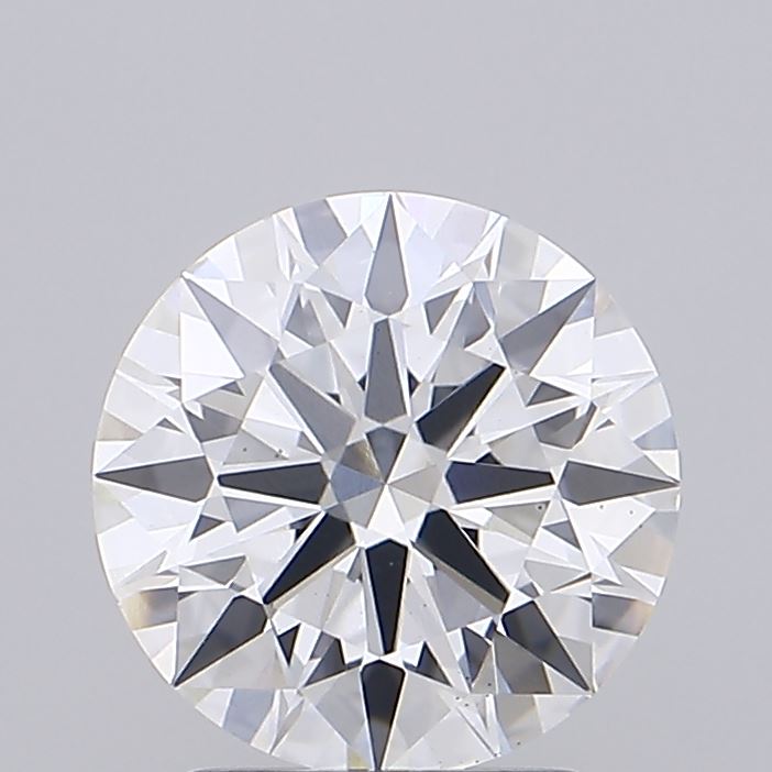 2.09ct round D/VS1 lab-grown diamond, 8.27mm, IGI certified.