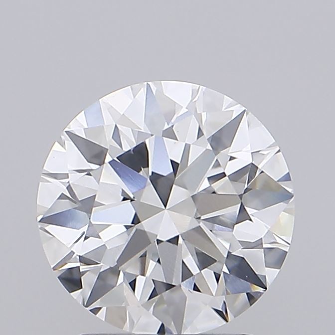 2.09ct round E/VVS2 lab-grown diamond, 8.13mm, IGI certified.