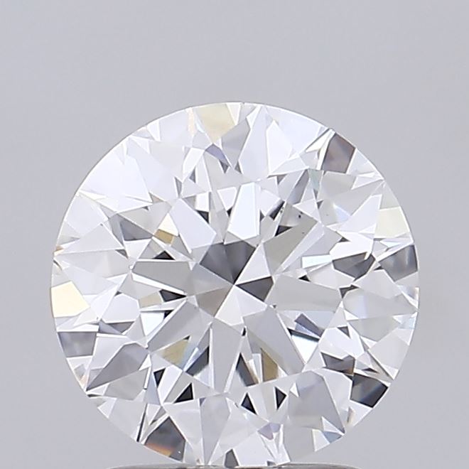 2.1ct round lab-grown diamond, D color, VS1 clarity, IGI certified.