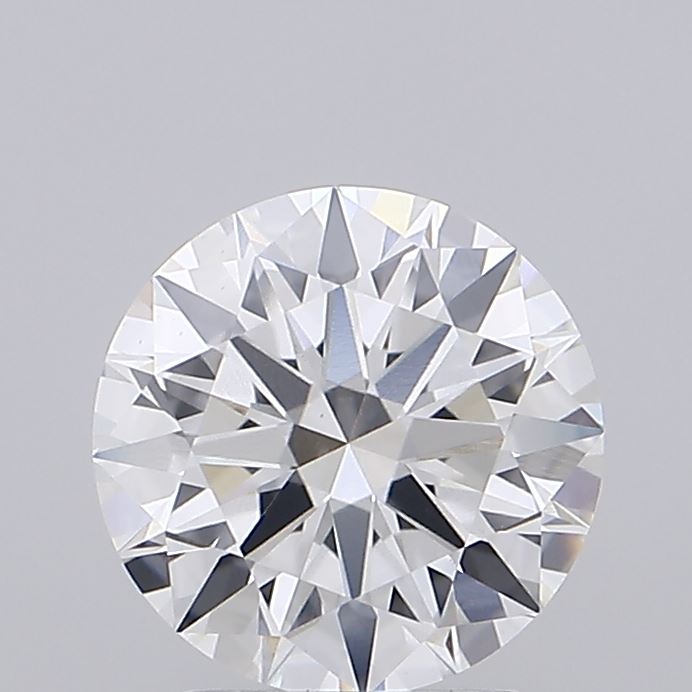 2.1ct round lab-grown diamond E/VS1, 8.17mm, IGI certified.