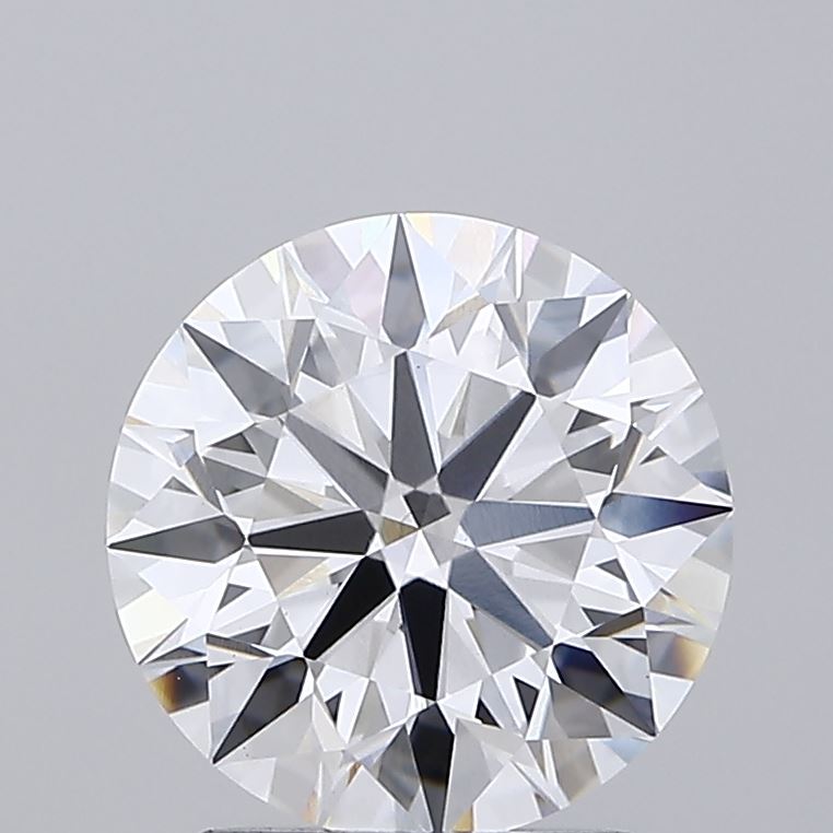 2.14ct round D/VS1 lab-grown diamond, 8.18mm, IGI certified.