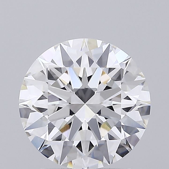 2.14ct round F/VS1 lab-grown diamond, 8.25mm, IGI certified.