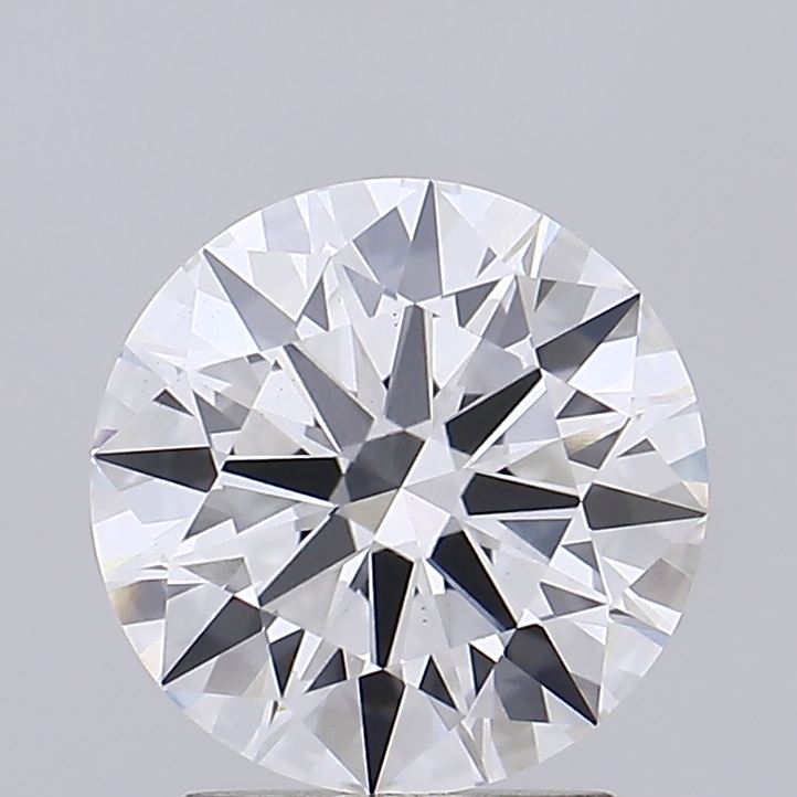2.15ct round D/VS1 lab-grown diamond, 8.31mm, IGI certified.