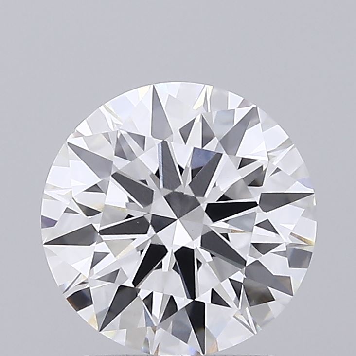 2.15ct round F/VVS2 lab-grown diamond, 8.33mm, IGI certified.