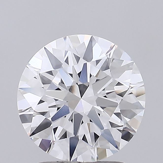 2.18ct round lab-grown diamond E/VVS2, 8.37mm, IGI certified.