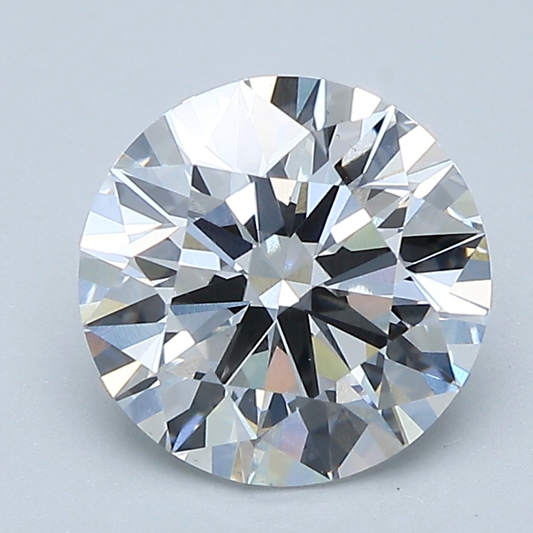 2.2ct round lab-grown diamond E/VS2, 8.32mm, IGI certified.