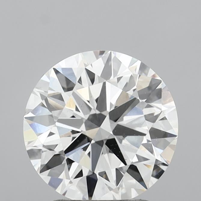 2.22ct round F/VVS2 lab-grown diamond, 8.33mm, IGI certified.