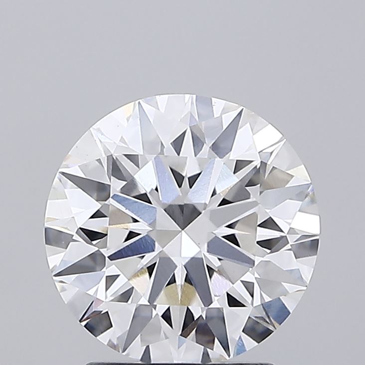 2.26ct round lab-grown diamond, D color, VS1 clarity, IGI certified.