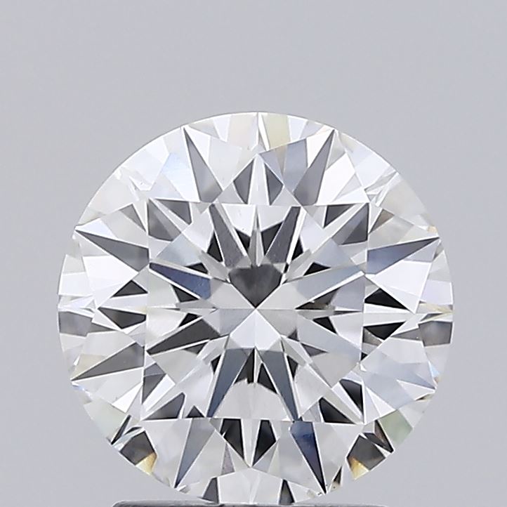 2.35ct round F/VVS2 lab-grown diamond, 8.52mm, IGI certified.