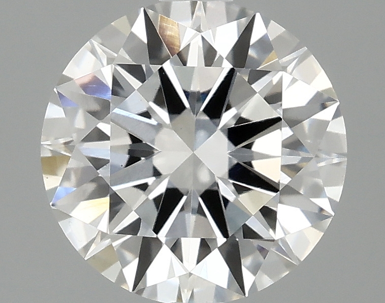 2.35ct round F/VS1 lab-grown diamond, 8.63mm, IGI certified.