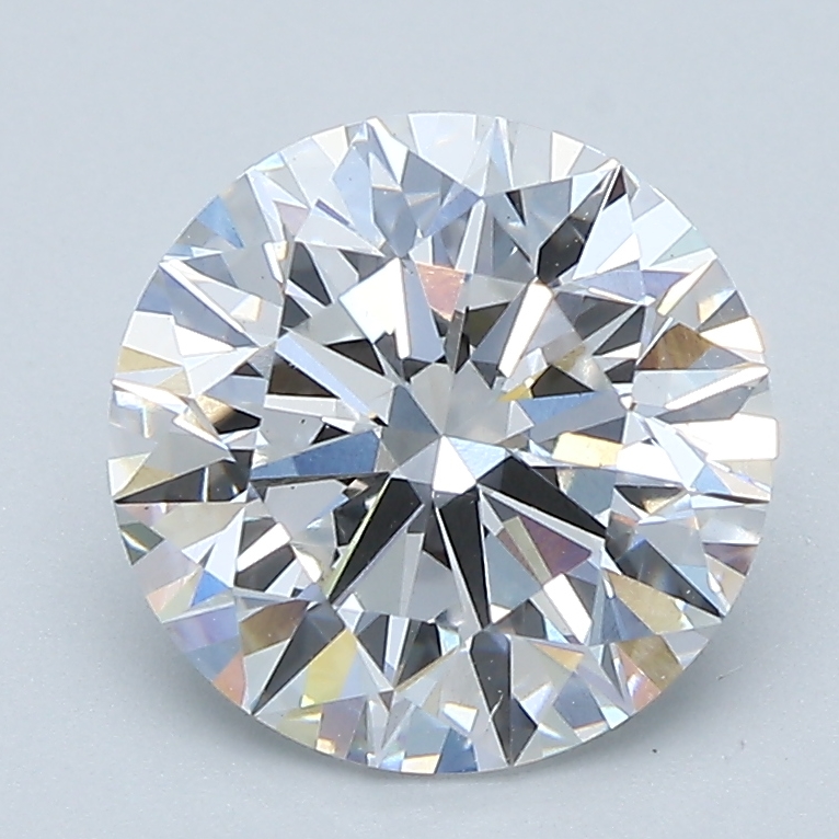 2.38ct round D/VS2 lab-grown diamond, 8.41mm, IGI certified.
