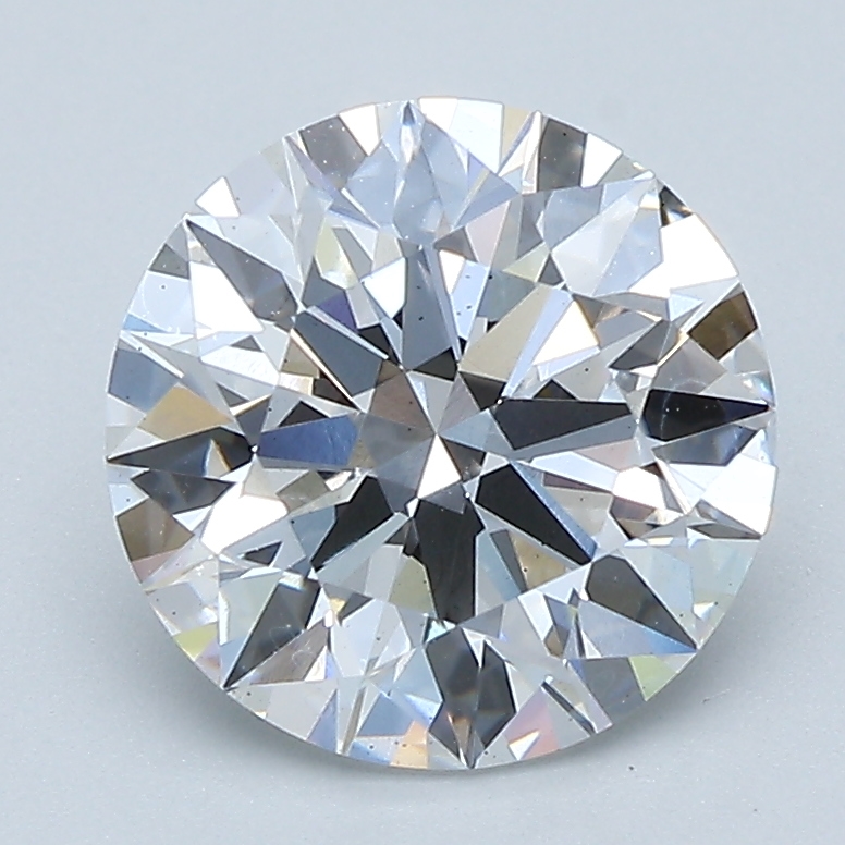 2.38ct round D/VS2 lab-grown diamond, 8.57mm, IGI certified.