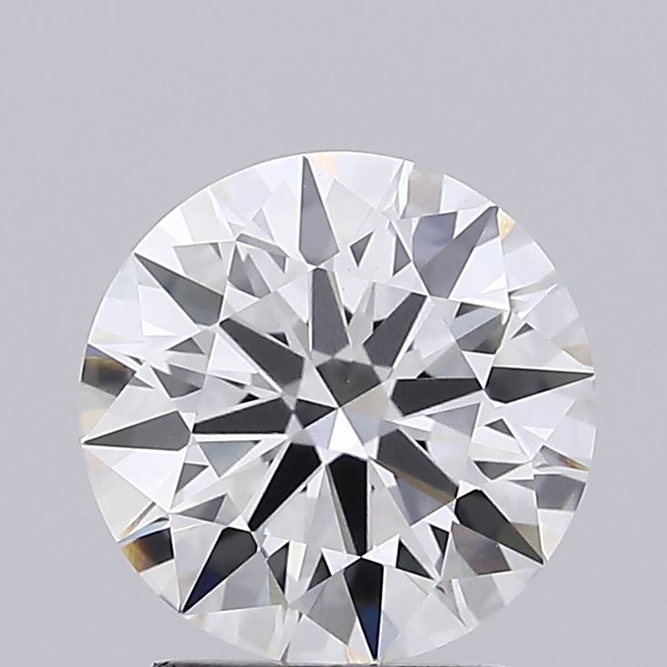 2.38ct round F/VVS2 lab-grown diamond, 8.61mm, IGI certified.