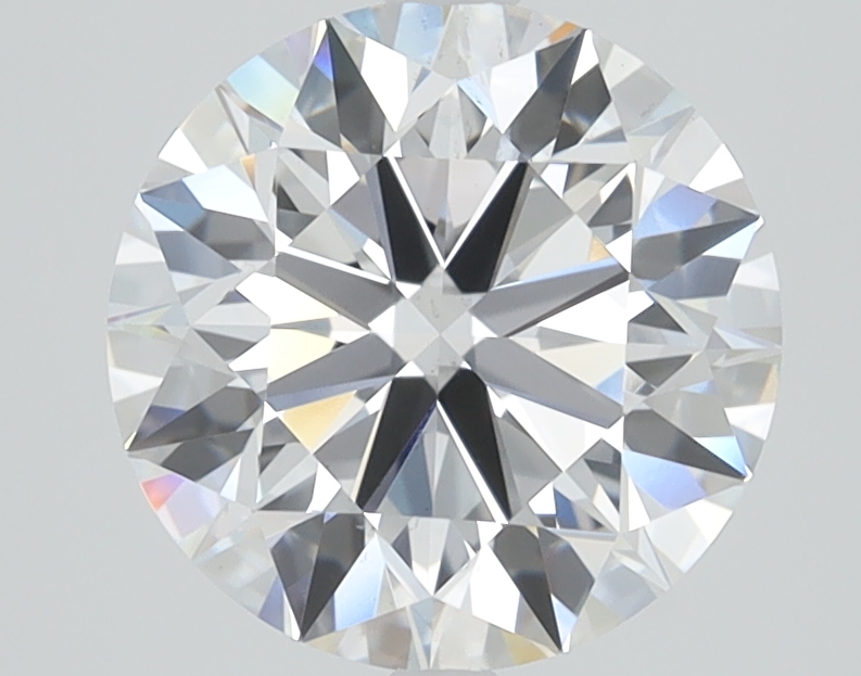 2.4ct round lab-grown diamond, D color, VS2 clarity, IGI certified.